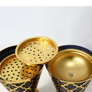 中東金属香炉イスラム教徒のゴールドジュエリー装飾アロマセラピー香炉