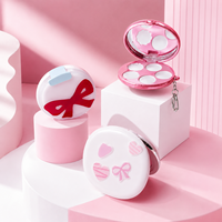 Palette de fards à paupières vide personnalisée avec logo, breloque porte-clés, emballage cosmétique avec miroir, palette de blush ronde portable – Vente en gros