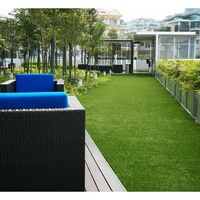 AVG Künstlicher Grüner Rasenteppich für Zuhause Balkon Rasen Terrasse Garten Kunstrasen