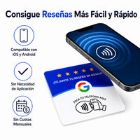 Kartu Ulasan NFC Bahasa Spanyol Chip NTAG213 Akrilik Tahan Air Logo Kustom untuk Hotel Kafe Bar