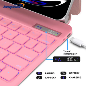 Nouveautés pour iPad : Étui Clavier Magique BT 5.0 avec Touches Rétroéclairées pour iPad Pro 11 M4 Air 13, Coque Folio à Clavier Ciseaux - Product Image 3