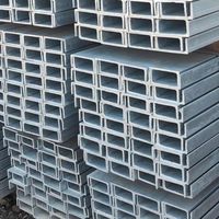 Profilés en U et en C rectangulaires ERW galvanisés à chaud de qualité Q235 norme GB, profilés PFC pour la construction, soudage et pliage