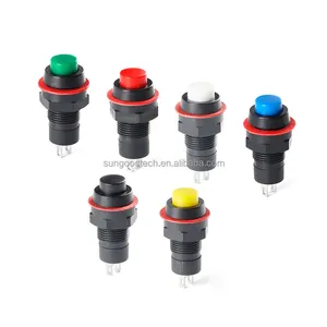 DS-211/DS-213 small round button switch with lock self-locking/no lock self-resetting small button hole 10MM 2Pin