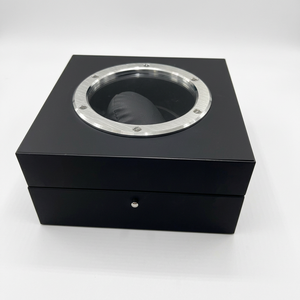 Estuche Cuadrado Negro para Reloj con Interior de Cuero Sintético y Cierre a Presión, a Prueba de Polvo, para Relojes de Lujo - Product Image 3