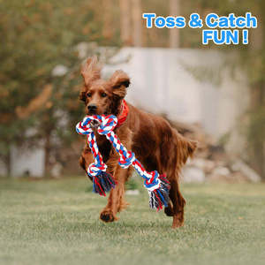 Lussuoso classico grande medio cane corda giocattolo pesante cotone giocattolo da masticare per aggressivo masticatori gioco interattivo per <span class=keywords><strong>Extra</strong></span> <span class=keywords><strong>Large</strong></span> - Product Image 5