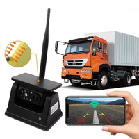 7 ''IPS HD affichage sans fil solaire caméra de recul enregistrement voiture vue arrière caméra Kit étanche DVR pour camion autobus scolaire