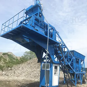 Tragbare automatische Chargen mischa nlage Single Silo Portable Mixed 80Ton Tonnen Eine Beton anlage und eine Block fabrik zusammen