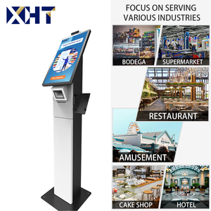 Caisse enregistreuse électronique intégrée sur pied, terminal de point de vente commercial en libre-service capacitif de 21,5 pouces, scanner de kiosque - Product Image 1