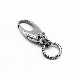 Yunnique – porte-clés en acier inoxydable en forme de tête de loup, pendentif en forme d'animal, cadeau unisexe, GZY-K0696 - Product Image 1