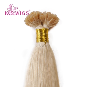 KSWIGS Customizable 12-28 Inch-Tailor Straight/Curly Styles for Daily/Party Flat-Tip Virgin Double Drawn Human Hair Extensions - Product Image 1