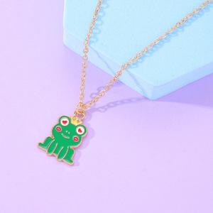 Collana da Donna con Ciondolo a Forma di Rana Placcato Oro in Lega, Gioielli alla Moda, Cartone Animato, Collezione 2026 - Grande Successo! - Product Image 3