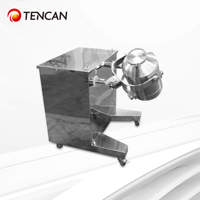 Mélangeur de poudre tridimensionnel TENCAN 50L, moteur haute efficacité, entraînement par engrenages, faible bruit, acier inoxydable SUS304 pour produits chimiques