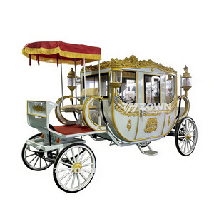 Calèche électrique royale haut de gamme, calèches de mariage de luxe, calèche électrique de style classique tirée par des chevaux pour les visites touristiques - Product Image 1