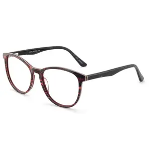Nieuwe Trendy Hoge Kwaliteit Ronde Acetaat Bril Montuur Brillen Brillen Brillen Voor Alle Gezicht Voor Vrouwen