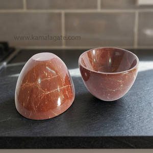 Cuenco de Cristal de Jaspe Rojo Tallado a Mano, Forma Libre, Piedra Semipreciosa Pulida, Decoración Feng Shui para el Hogar - Product Image 1
