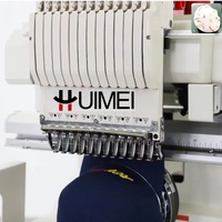 Machine à broder les logos automatique pour t-shirts et casquettes, 1 tête 15 aiguilles, machine informatisée commerciale pour l'application de logos