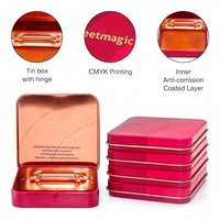 Boîte de rangement pour préservatifs personnalisée, boîte cadeau, boîte à rabat, boîte en fer rectangulaire, boîte à charnières en étain