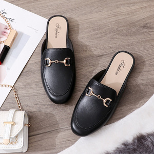 Sandalias de mujer de punta cerrada, estilo pantufla, para verano, exterior, cómodas, modernas, sin cordones, informales, para uso diario, directamente de fábrica. - Product Image 3