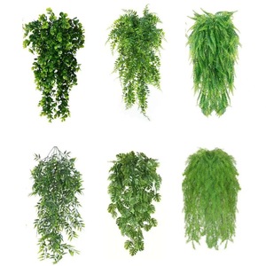 Guirnaldas de Helecho Artificial de Plástico para Decoración de Paredes, Fondo de Plantas Verdes para Bodas, Decoración de Oficina - Product Image 1