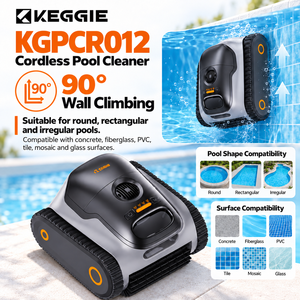 Robot <span class=keywords><strong>Limpiafondos</strong></span> Inalámbrico OEM ODM, 150m, 150 Min, 4200 GPH, 90° de Capacidad para Escalar Paredes, IPX8, para Piscinas Exteriores - Product Image 6