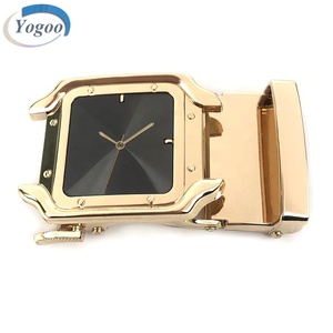 Boucles <span class=keywords><strong>de</strong></span> montre en alliage <span class=keywords><strong>de</strong></span> Zinc pour hommes, universel, doré, Logo, pour ceintures en cuir - Product Image 1