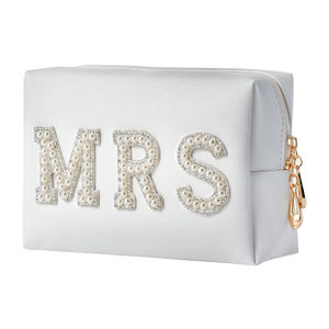 ป้ายปักตัวอักษรไข่มุก ปักด้วยไหมเชนิลล์ ประดับเลื่อม รีดติด ติดด้วยตีนตุ๊กแก ใช้เป็นพวงกุญแจ เย็บติด ป้ายตกแต่ง สำหรับหมวก กระเป๋า เสื้อผ้า - Product Image 2