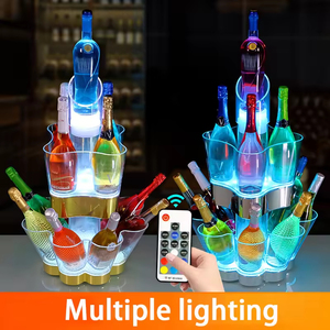 Cubo de Hielo LED Iluminado de Acrílico de Doble Capa, Recargable, Luminoso, para Fiestas, Venta al por Mayor de Fábrica, Estilo Art Deco - Product Image 3