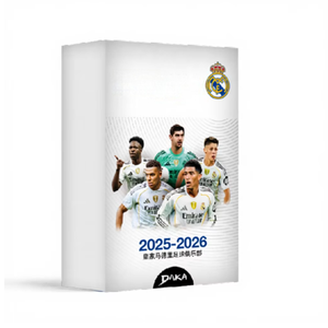 20 scatole all'ingrosso DAKA 2025-2026 Serie Top Audience Real Madrid: Carte Autografate di Messi, Suarez, Neymar, Robinho e altre Stelle del Calcio - Product Image 1