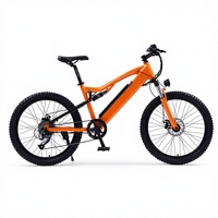 Vélo de montagne électrique de 24 pouces, batterie au lithium intégrée, cadre en alliage d'aluminium, freins à disque doubles, cadre Softail