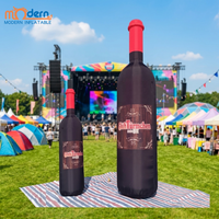 Réplique de bouteille d'alcool gonflable géante personnalisée pour la promotion de marque en extérieur