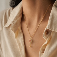 Collier Cœur en Cuivre Zircon Doré 2026 avec Chaîne Maille Forçat, Bijou Tendance et Élégant pour Femme, Idéal pour Mariage, Saint-Valentin et Usage Quotidien