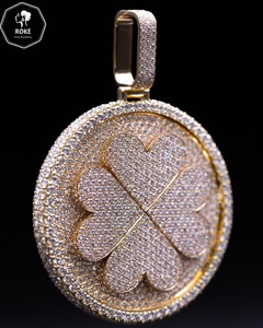Colgante <span class=keywords><strong>de</strong></span> Diamantes <span class=keywords><strong>de</strong></span> Laboratorio con Diseño <span class=keywords><strong>de</strong></span> Paraguas <span class=keywords><strong>de</strong></span> <span class=keywords><strong>Caballero</strong></span> en 3D, Estilo Francés, <span class=keywords><strong>Oro</strong></span> <span class=keywords><strong>de</strong></span> 9K-18K, Joyería <span class=keywords><strong>de</strong></span> Lujo - Product Image 5