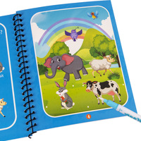Libro de Pintura con Agua Borrable para Niños con Lápiz, Regalo para Jardín de Infancia, Papel de Dibujo Reutilizable para Colorear
