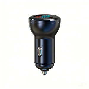 Nouveau chargeur de voiture à double port haute puissance PD100W QC3.0 Type-C+USB-A à charge rapide avec affichage numérique pour <span class=keywords><strong>iPhone</strong></span> Samsung Xiaomi - Product Image 2