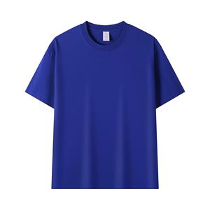 T-shirt formel blanc uni à manches courtes pour homme, coupe ajustée, 100 % coton, 300 g, anti-plis, style américain poids lourd - Product Image 3