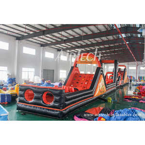 Vente flash : Parcours d'obstacles gonflable Air Ninja Warrior, château gonflable à bas prix, parcours d'obstacles gonflable pour les camps de plein air pour enfants - Product Image 5