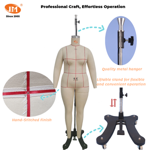 <span class=keywords><strong>Mannequin</strong></span> de luxe JUNMEI pour femme grande taille, buste complet, réglable en hauteur, taille 1XL, en fibre de verre, sans tête, pose debout - Product Image 3