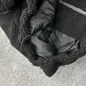 500gsm Heavyweight 100% Polyester Multi Fleece Fiber Sherpa Zip up Hoodies <strong>Full</strong> <strong>Marks</strong> Double Layer Fleece Sew Patches Zip - Product Image 5