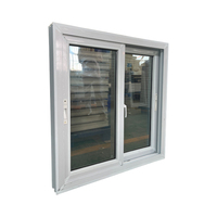 Fenêtre coulissante en PVC protégée contre les UV de la Garde côtière au design élégant avec fenêtre en verre feuilleté Low-E pour salle de bain cuisine sous-sol