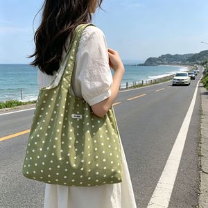 Borsa a Spalla Casual Stile Coreano per Donne, Grande Capacità, Nuova Collezione Estate 2026, Stampa a Pois, in Poliestere - Product Image 4