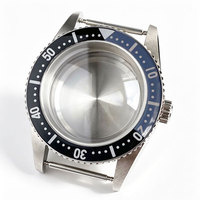 Caja de reloj de buceo vintage de 38 mm con cristal de zafiro abovedado, acero inoxidable cepillado, 200M, para NH34 NH35 NH36, bisel de 120 clics, piezas de reloj