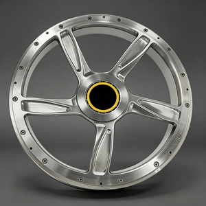 <span class=keywords><strong>ล้อ</strong></span>อัลลอยด์ฟอร์จ 3 ชิ้น ขนาด 18-26 นิ้ว 5x114.3 5x120 แบบกำหนดเอง สีน้ำเงินเงา ขอบเงินขัดเงา ซี่ลวดโครเมียม ขอบลึกเว้า - Product Image 2