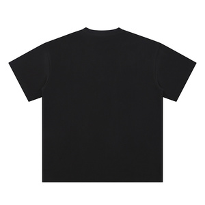 T-shirt décontracté à manches courtes pour jeunes hommes, 100 % coton, couleur unie, coupe ample et respirante, vente en gros - Product Image 5