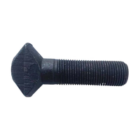 Boulon à tête hexagonale de qualité industrielle en acier au carbone, oxyde noir, M16 à M30, filetage partiel pour fixation de tambour de sécheur rotatif et de pivot