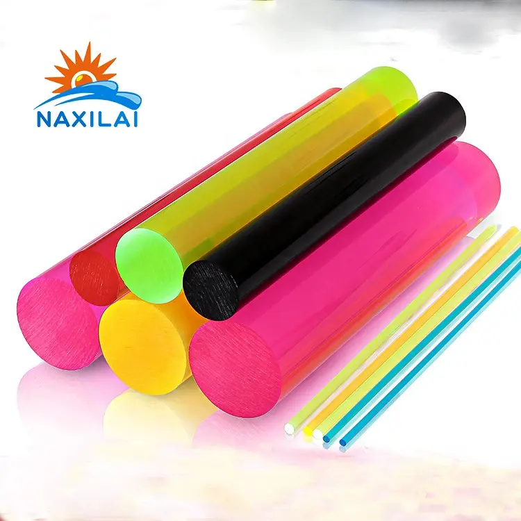 Colored Acrylic Rods Acrylic Bubble Rod Hexagon Acrylic Rod PMMA Polished Square/ triangle Colored 20mmwith NAXILAI