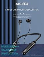 KAKUSIGA Pabrik OEM Penjualan Terlaris Earphone Sport Nirkabel Semi-In-Ear Ultra Tahan Lama dengan Headset Neckband