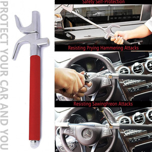 Car Steering Wheel Lock U-Shaped Aluminum Anti-Theft With 2 <b>Keys</b> Adjustable Telescopic Design For Vehicle Security - Product Image 5