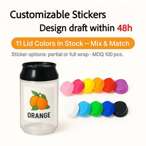 Tarro de plástico personalizado con forma de lata de refresco para dulces, galletas y gomitas comestibles de 3.5g, con diseño floral y etiqueta. - Product Image 6