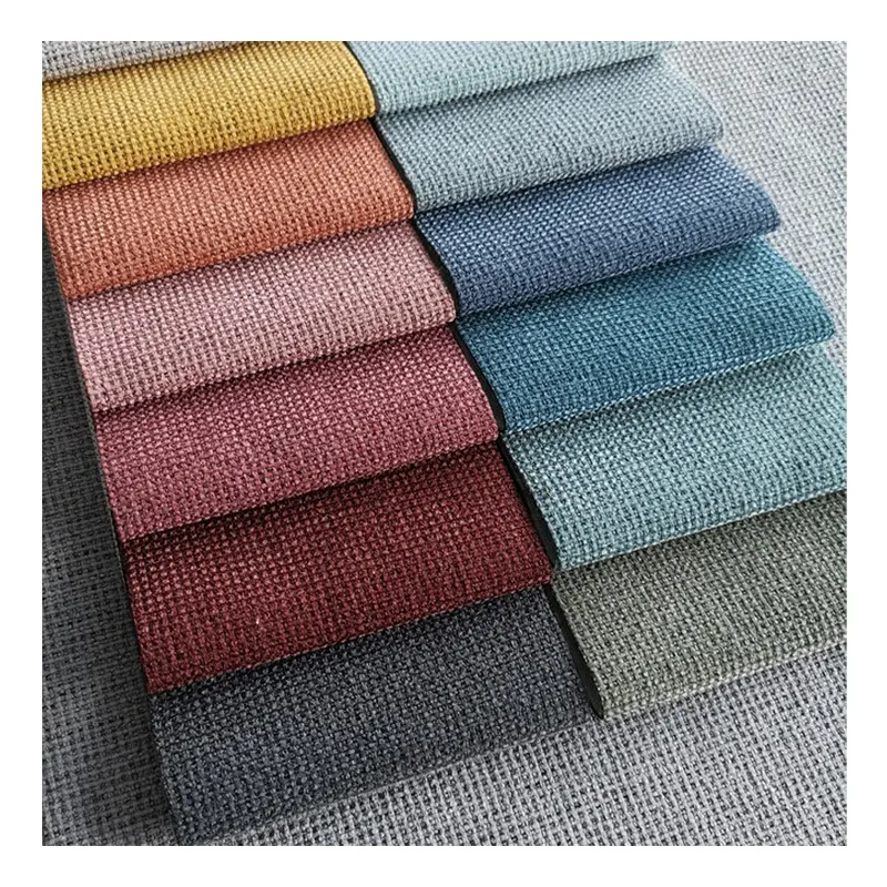 Hot bán màu sắc khác nhau Chenille Cotton Linen Dacron Polycotton bọc tissu đổ meuble sofa vải