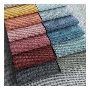 Hot sale different colour chenille cotton linen dacron polycotton upholstery tissu pour meuble sofa fabric